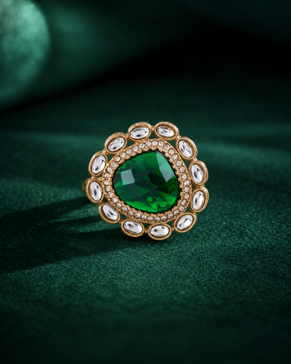 Green Niyara Ethnic Ring
