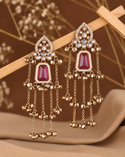 Onion Ekansh Kashmiri Look Ghunghru Jhumka Earring