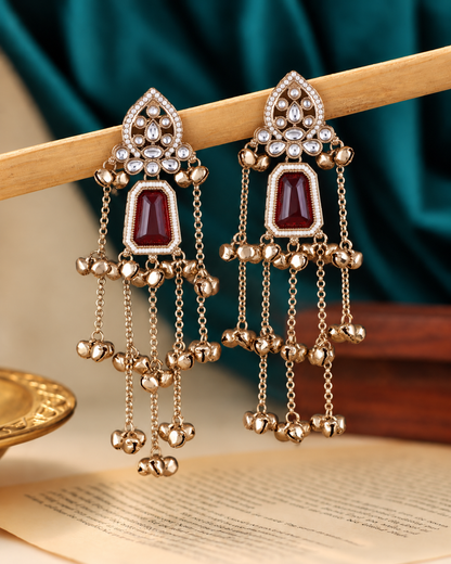 Ruby Ekansh Kashmiri Look Ghunghru Jhumka Earring