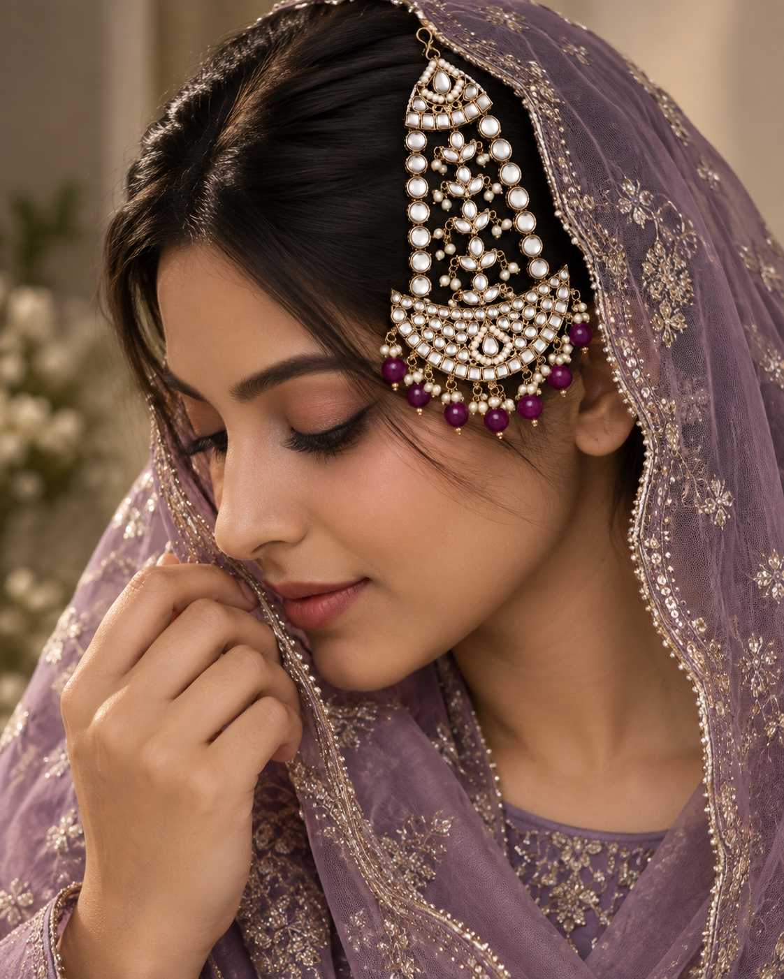 Purple Yasin Passa / Side Jhumar