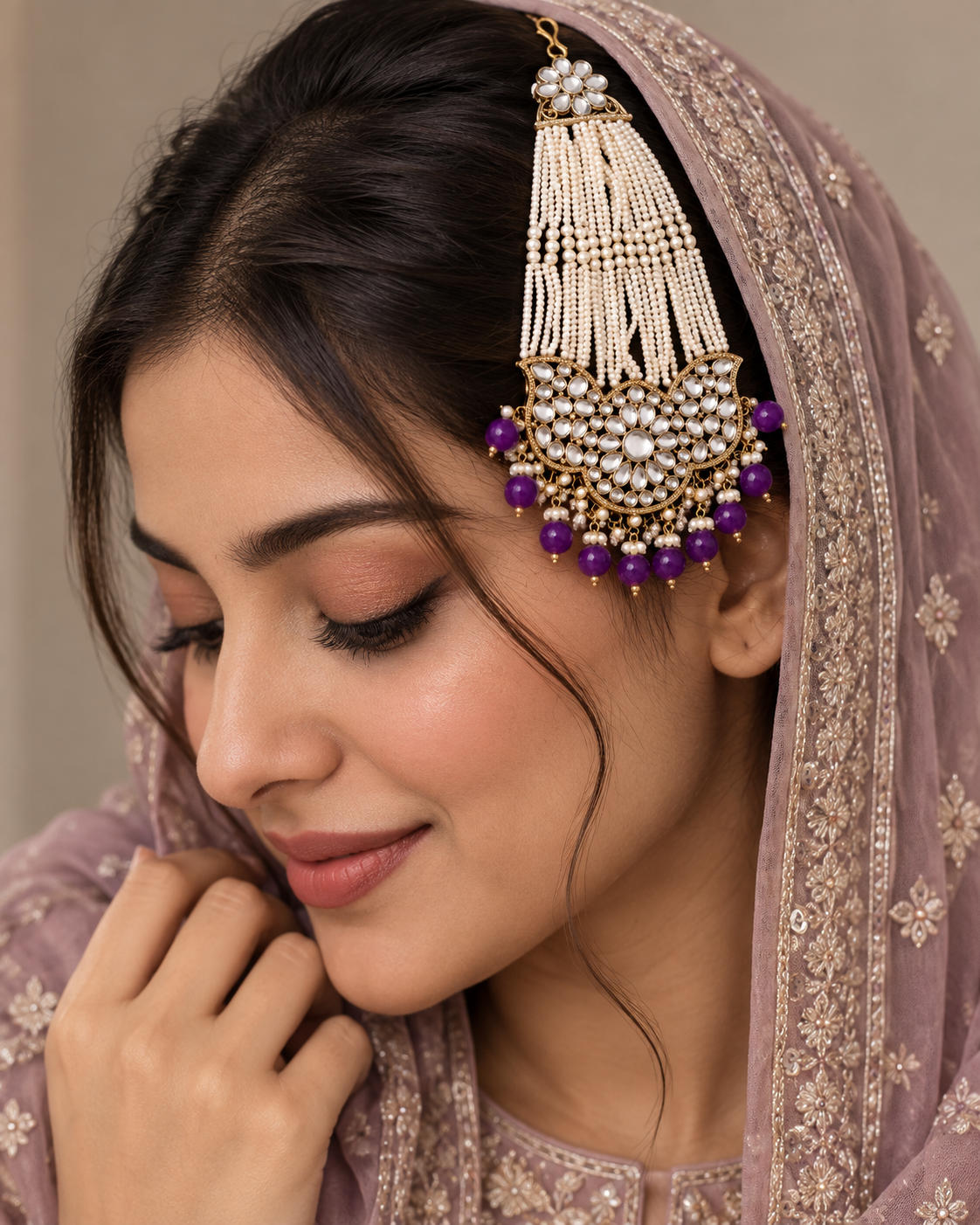 Purple Sajid Passa / Side Jhumar