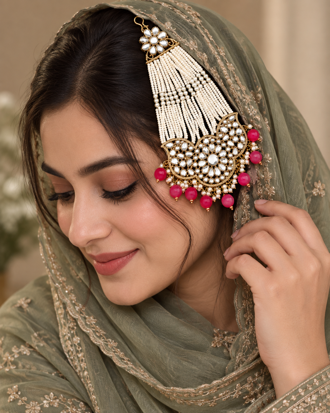 Pink Sajid Passa / Side Jhumar