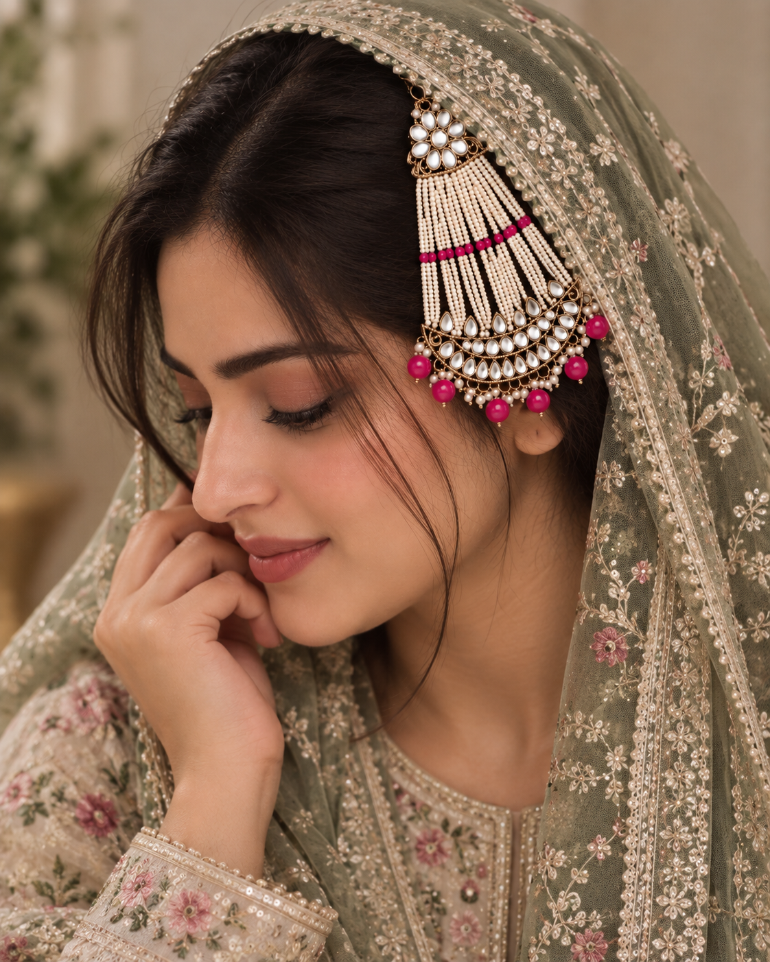 Pink Ahsan Passa / Side Jhumar