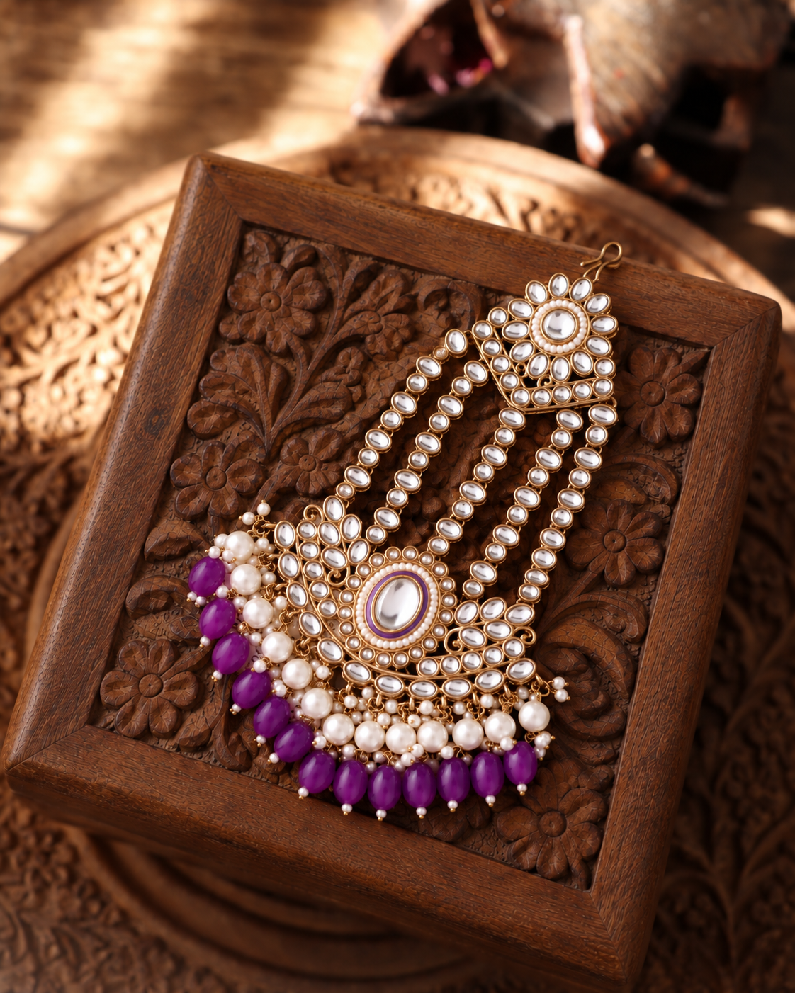 Purple Gurkeerat Passa / Side Jhumar