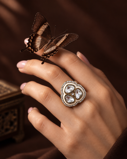 Ivory Suryansh Meenakari Ring