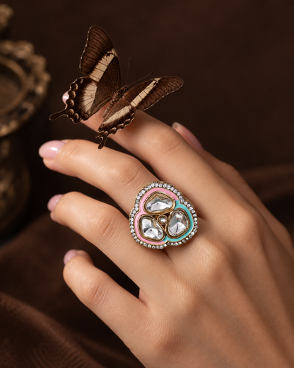 Pastel Suryansh Meenakari Ring