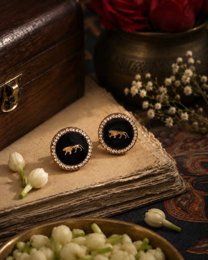 Black Baisa Sabya Zircone Designer Earring