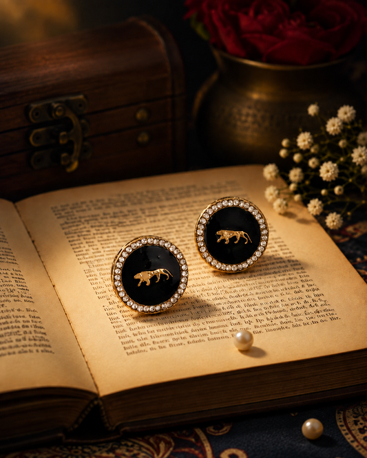 Black Baisa Sabya Zircone Designer Earring
