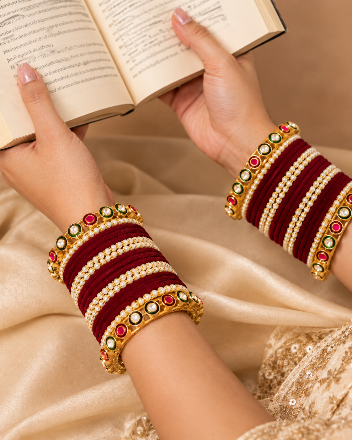 Seeta Rajwada Bangle Set - Both Hand