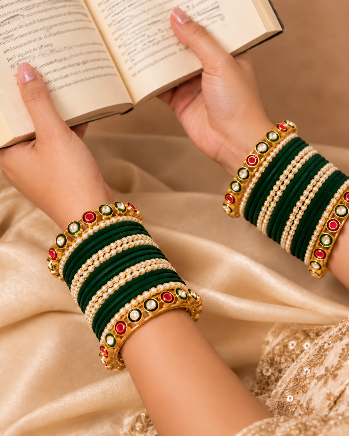 Seeta Rajwada Bangle Set - Both Hand