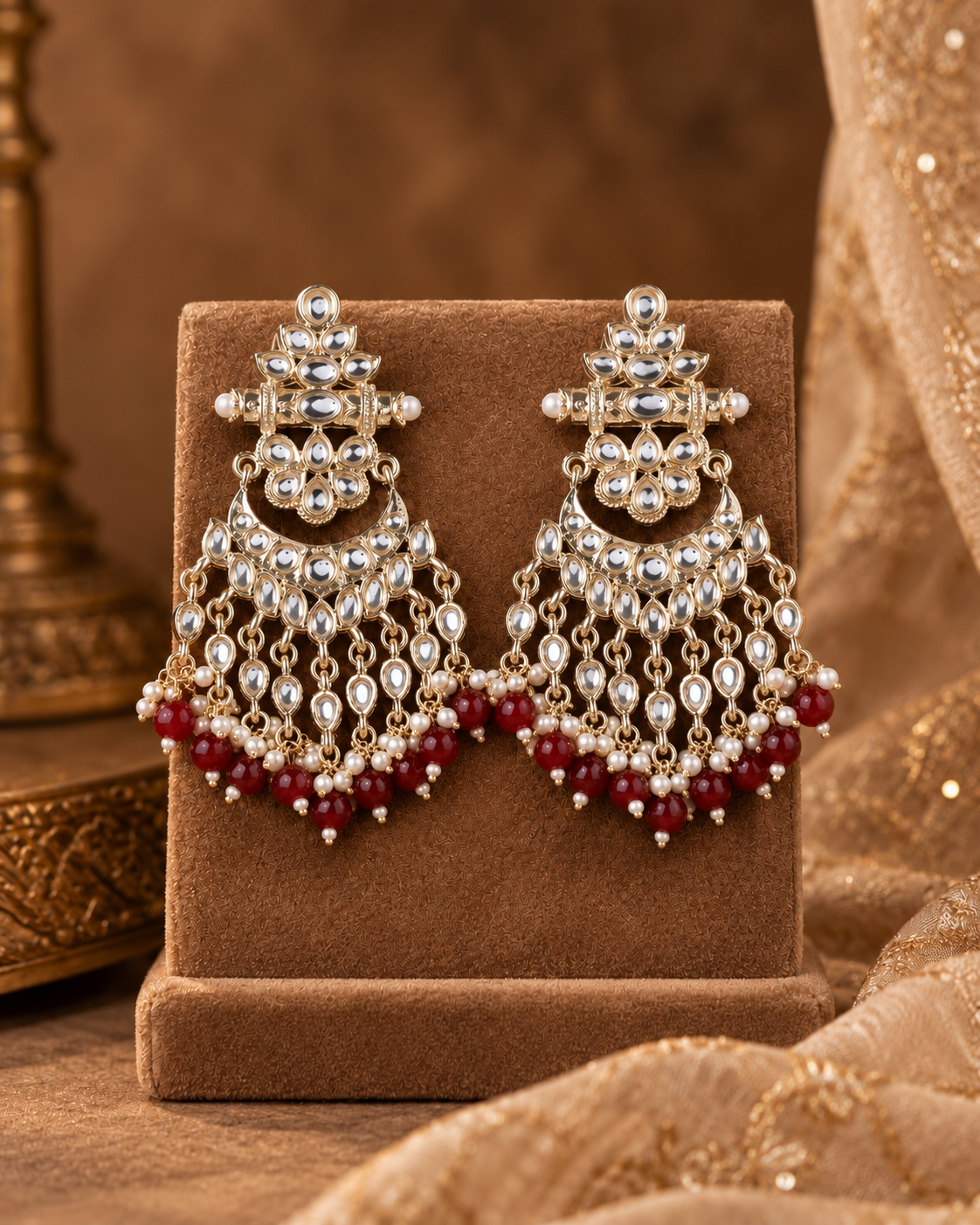 Maroon Aadrika Chandbali
