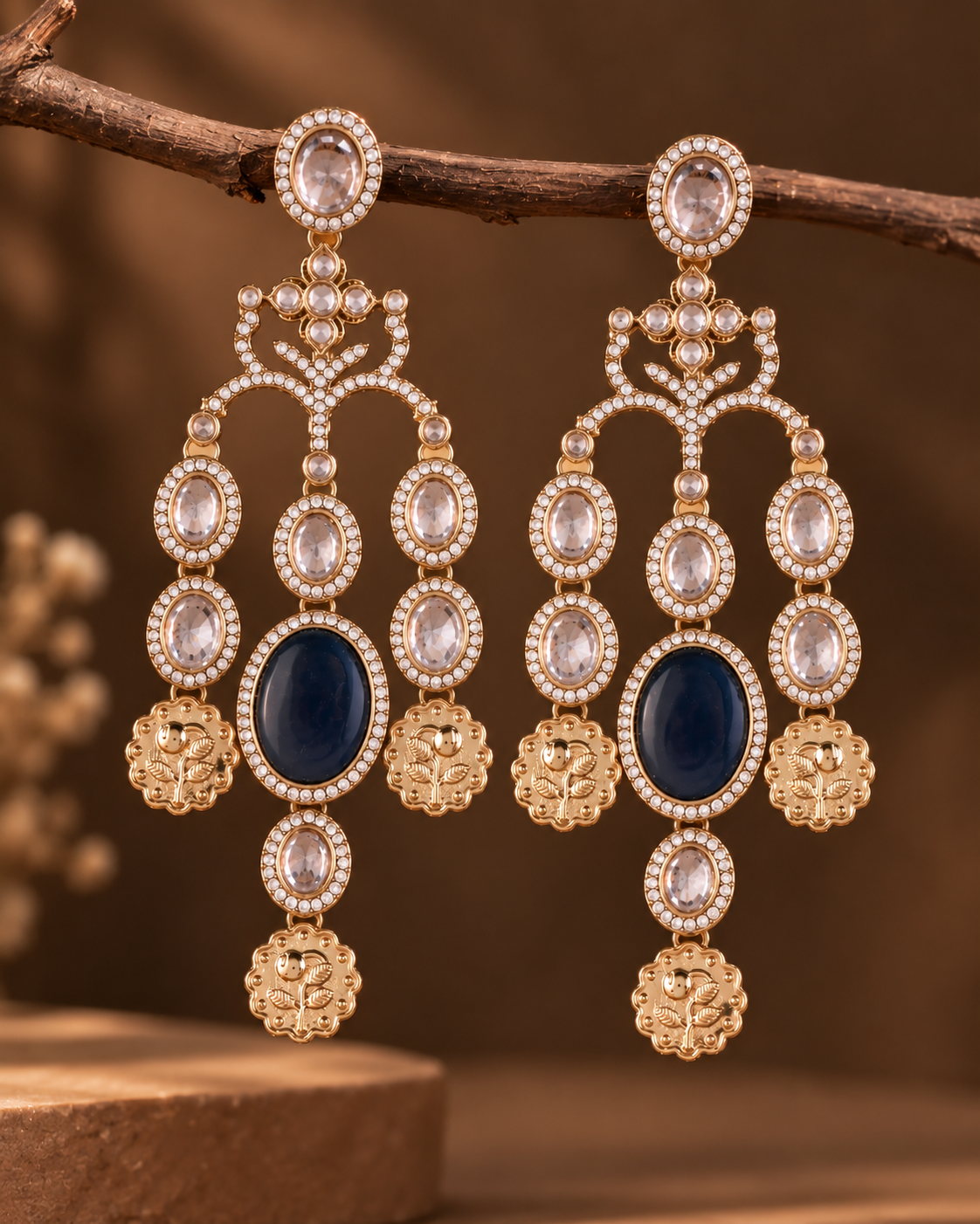 Blue Kiara Designer Earring
