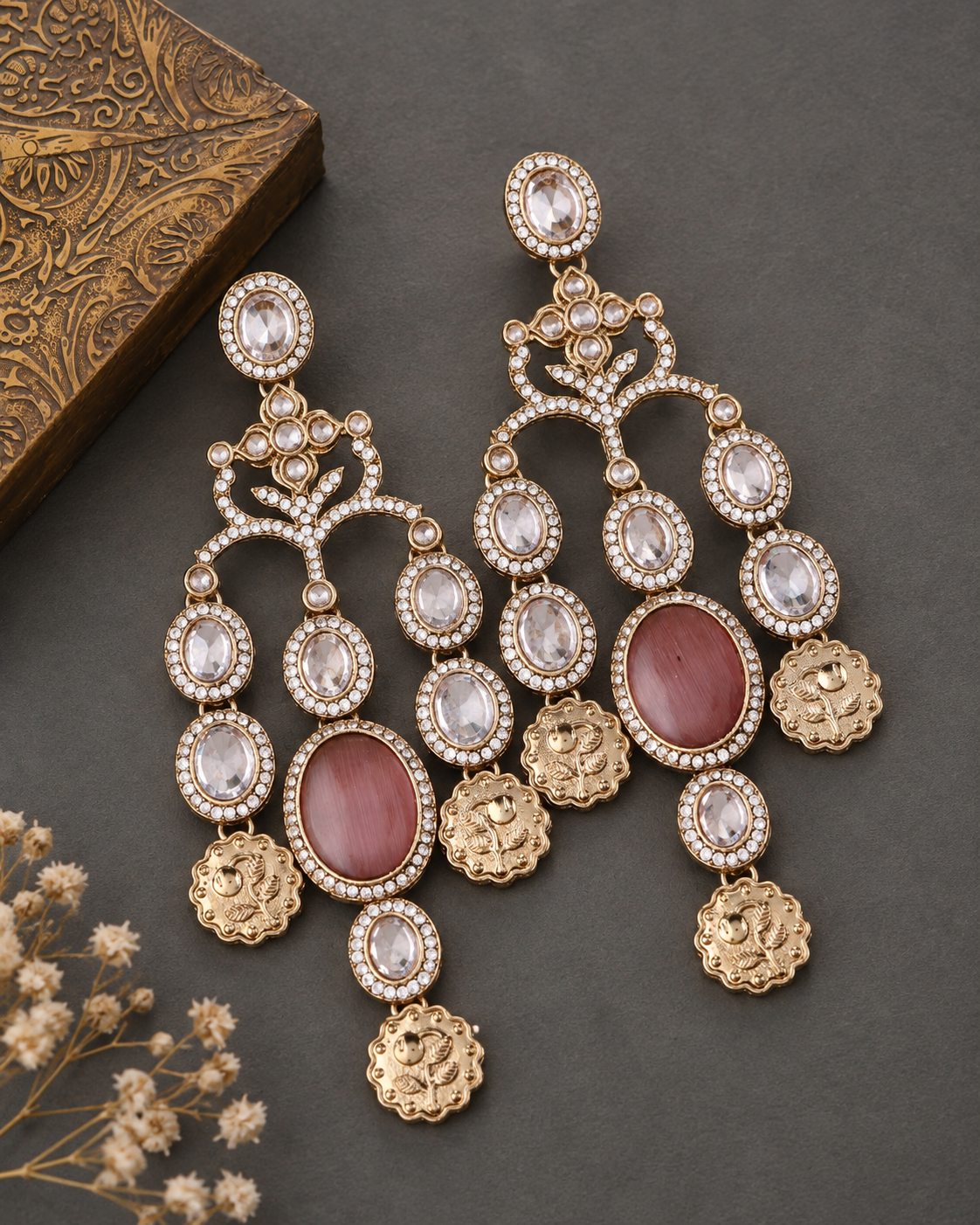 Wine Kiara Designer Earring