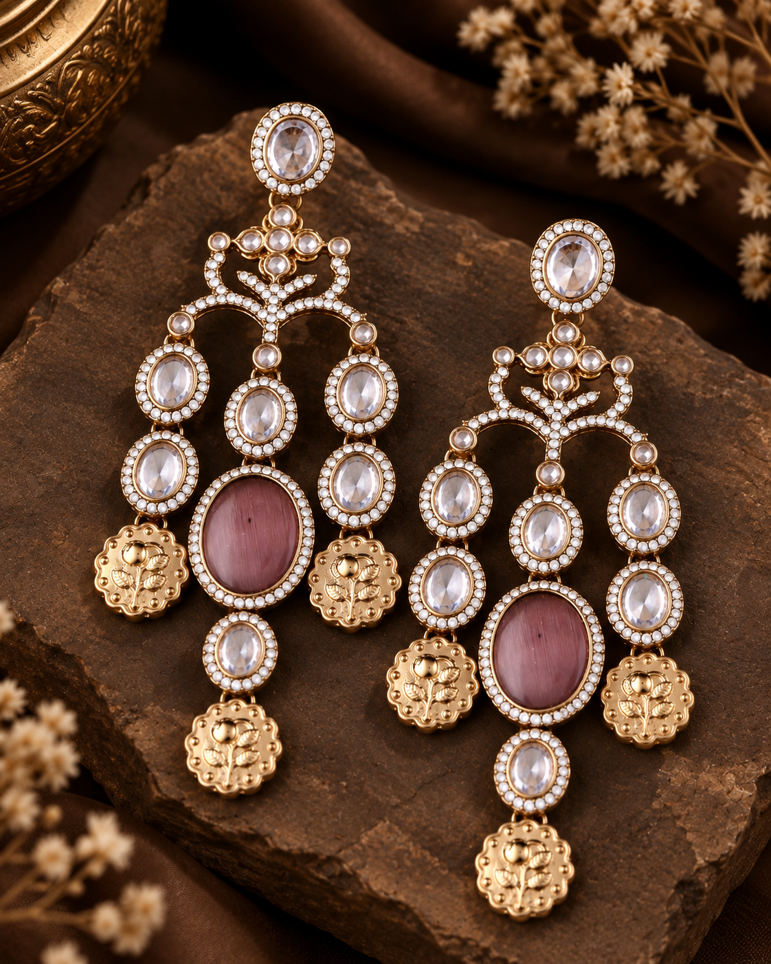 Wine Kiara Designer Earring