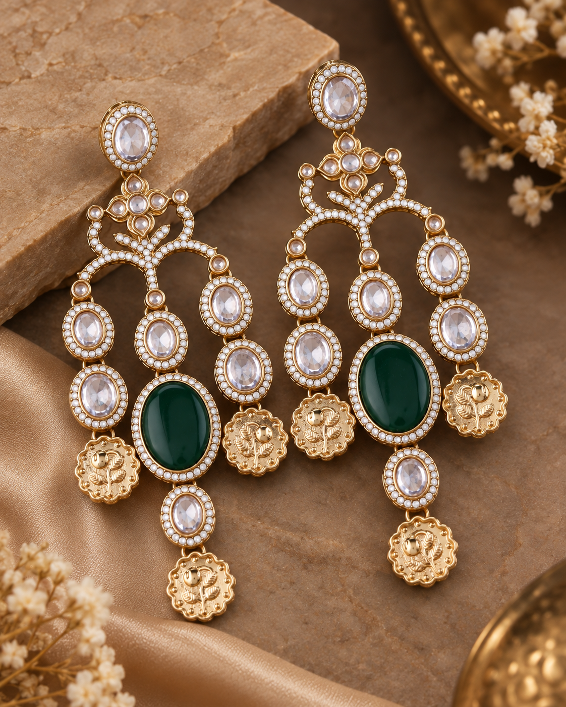 Emerald Kiara Designer Earring