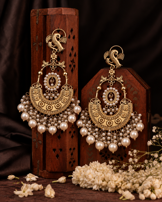 Ethnic Look Sehmat Chandbali