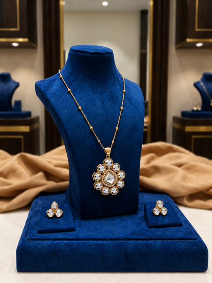Laiba Pendant Necklace Set with Earring
