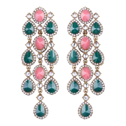 Coral Green Tavleen Dangler Earring