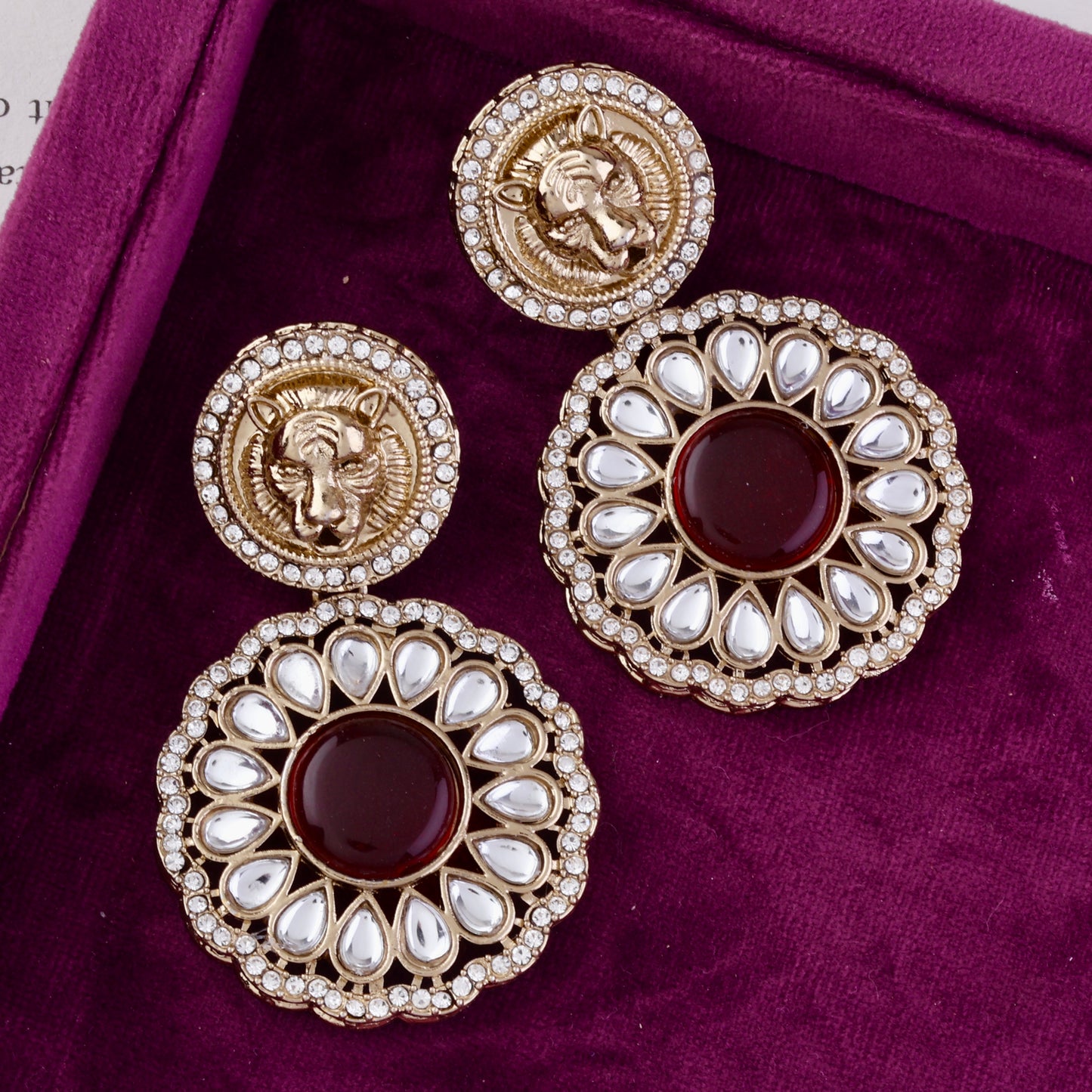 Ruby Kysa Bollywood Inspired Designer Earring