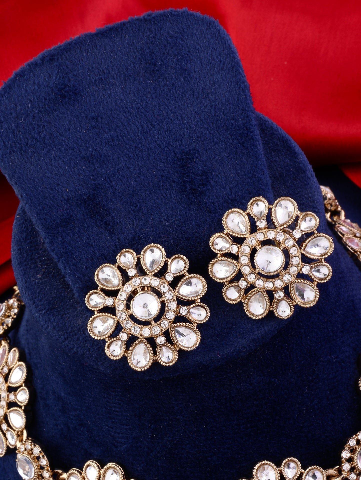 Tithi Indo Western Necklace With Earrings and Teeka
