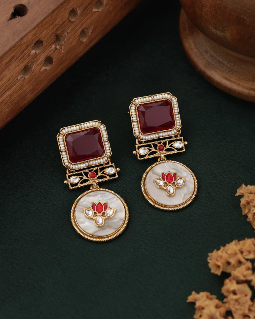 Ruby Eva Designer Earring