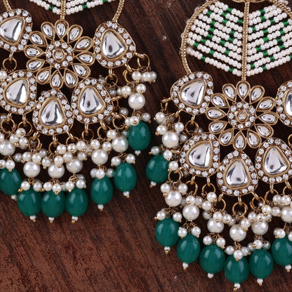 Emerald Green Ranveer Designer Chandbali Earring
