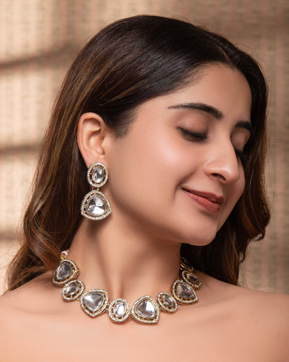 Nazakat Polki Dupe Necklace with Earring