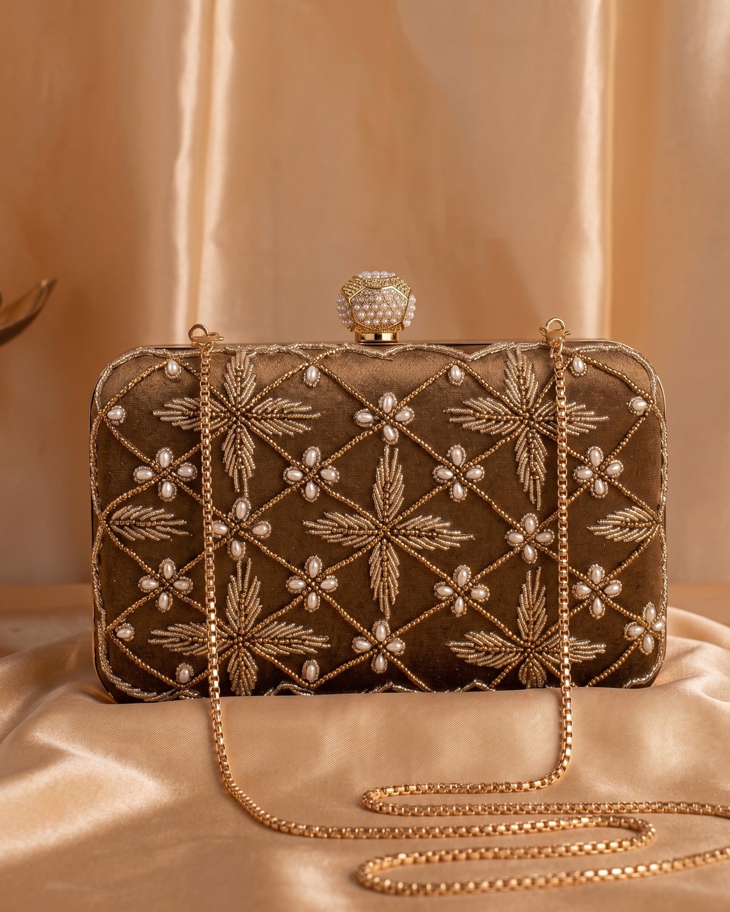 Dusky Kyron Embroidered Clutch
