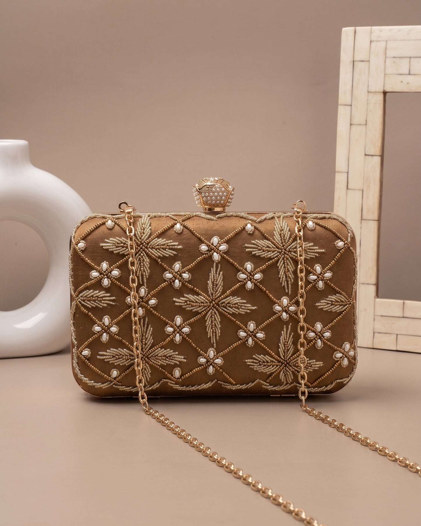Dusky Kyron Embroidered Clutch
