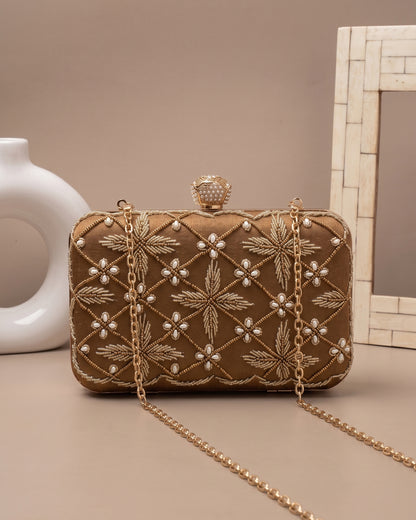 Dusky Kyron Embroidered Clutch