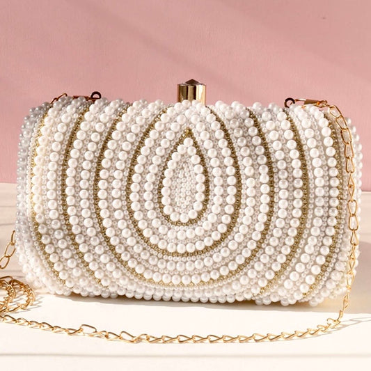 Ruvan Pearl Clutch - Square