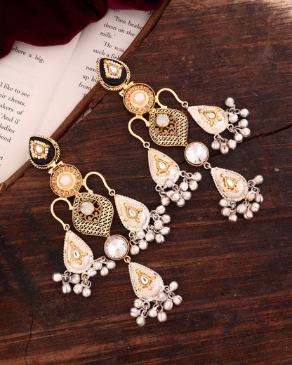 Black Abhilasha Premium Brass Chandbali