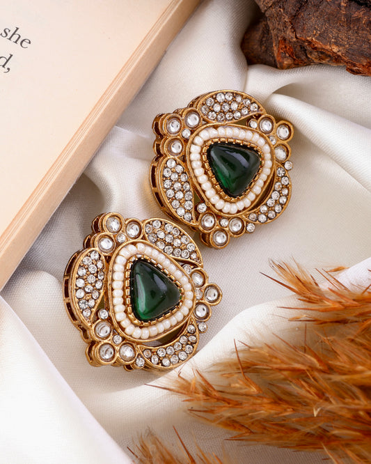 Green Ishveer Premium Stud Earring