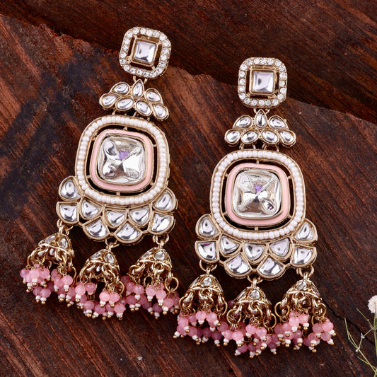 Blush Anay Designer Earring with Jhumki Detailing