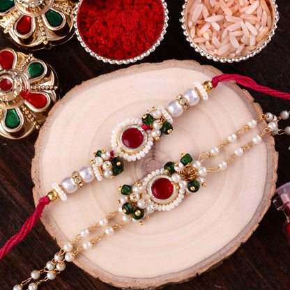 Pihu Bhaiya Bhabhi Rakhi with Tilak Set and Card
