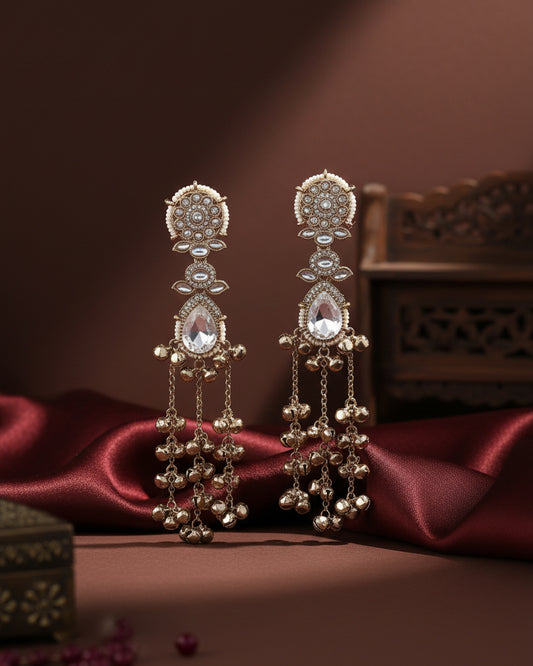 Silver Nakul Kashmiri Look Ghunghru Earring