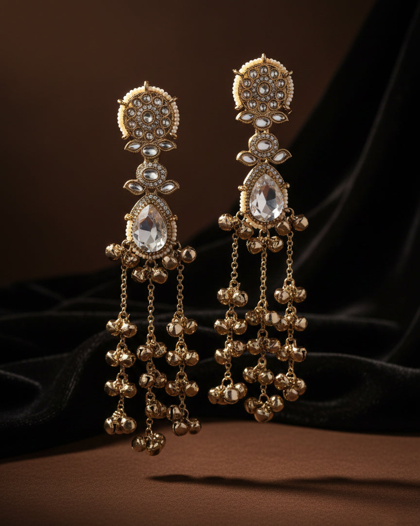 Silver Nakul Kashmiri Look Ghunghru Earring