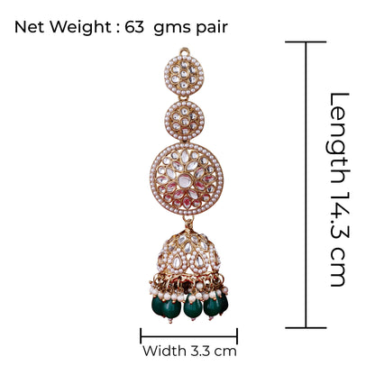 Green Rukhsar Statement Jhumka