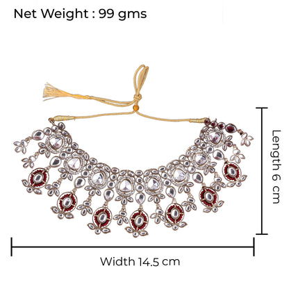 Maroon Sujata Necklace