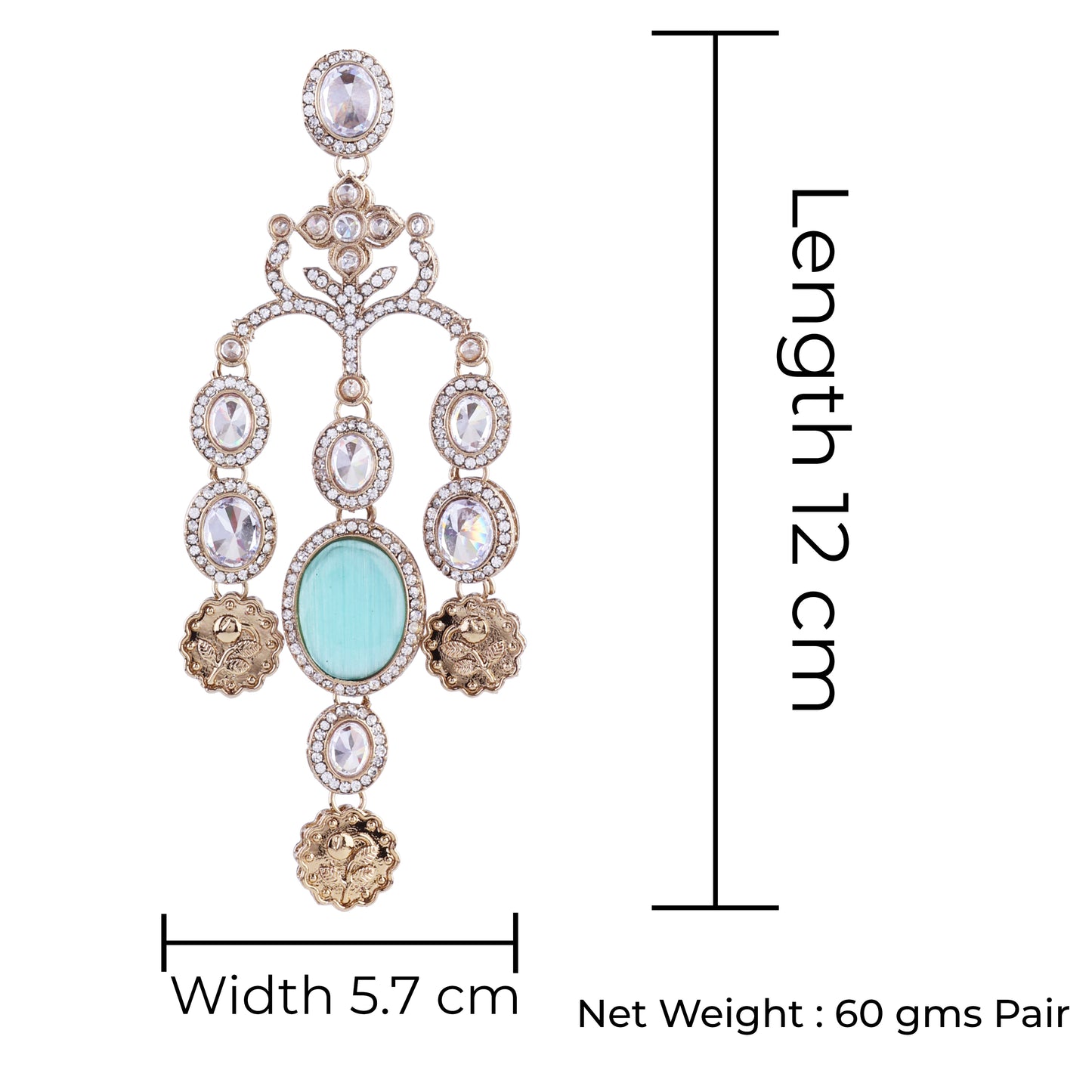 Mint Green Kiara Designer Earring