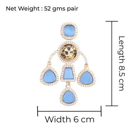 Voilet Blue Sabya Designer Earring