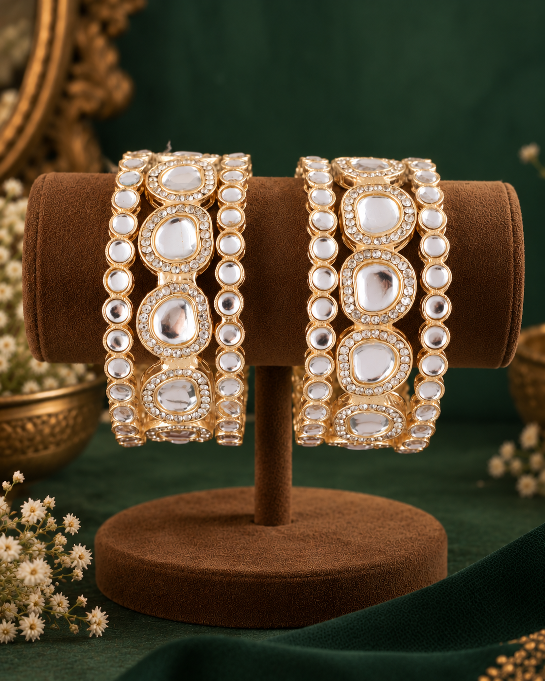 Golden Shloka Bangle Set