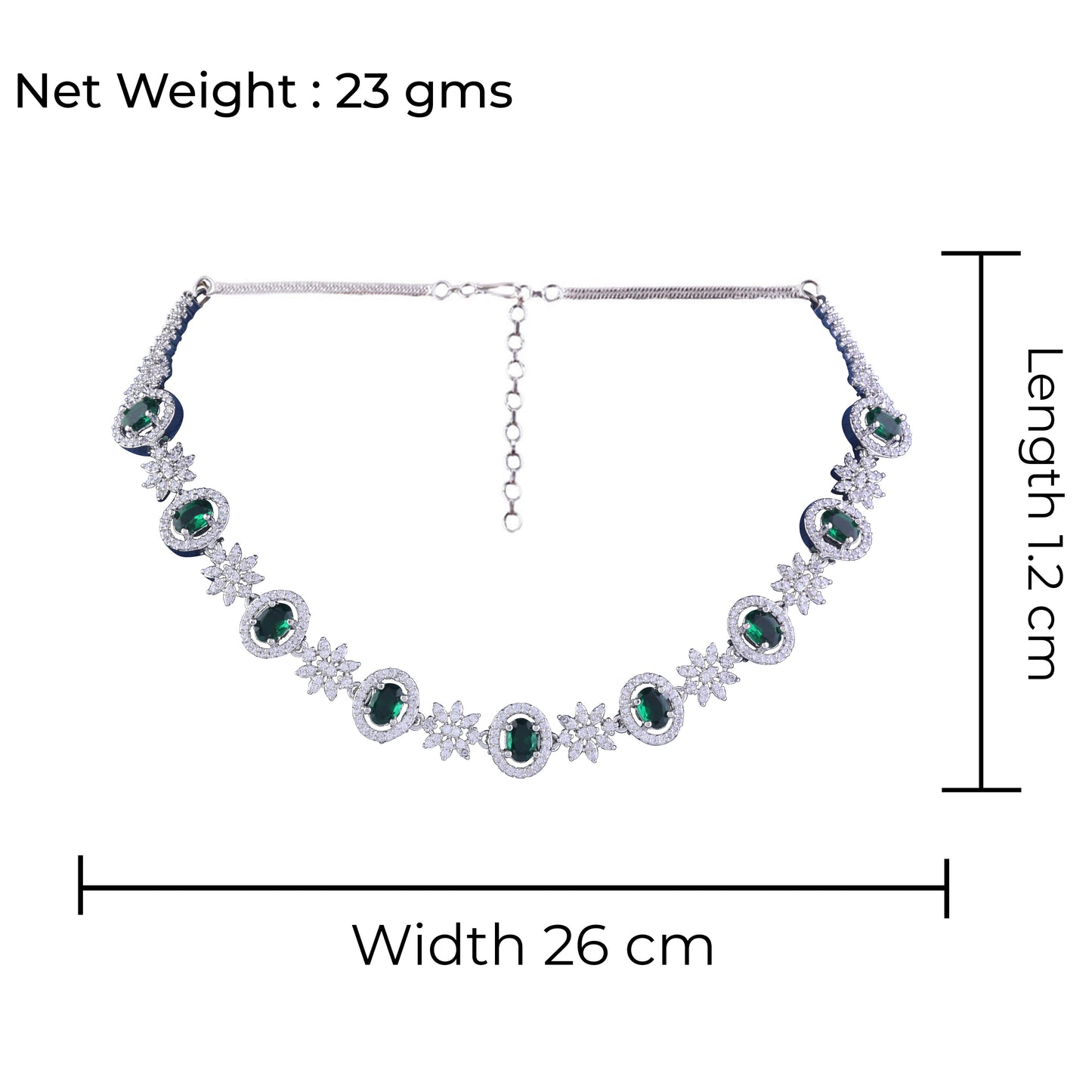 Emerald Ryan 2.0 American Diamond Necklace Set