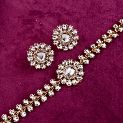 Eknoor Indo Western Necklace With Earrings