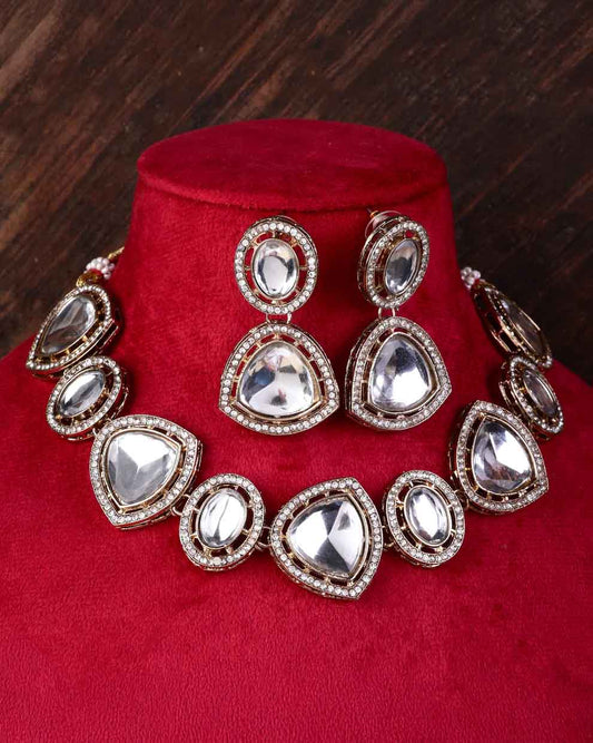 Nazakat Polki Dupe Necklace with Earring