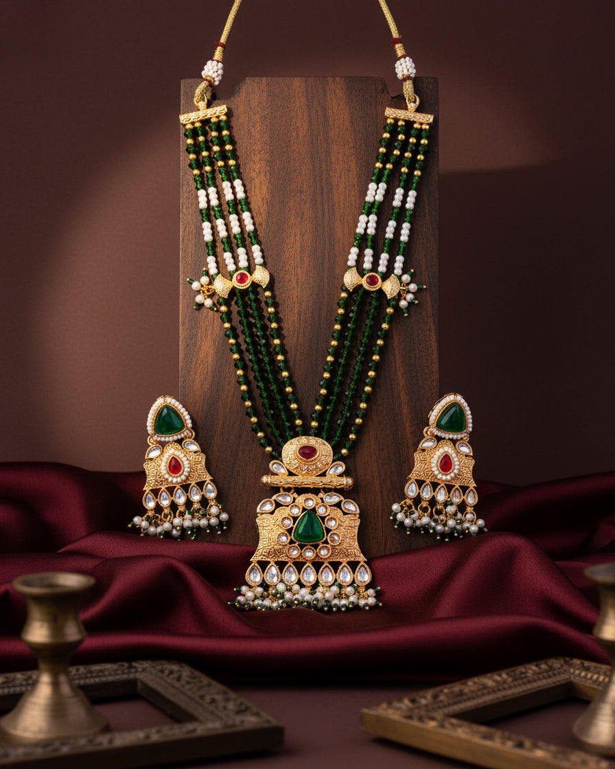 Purnima Rajwada Necklace Set with Earring
