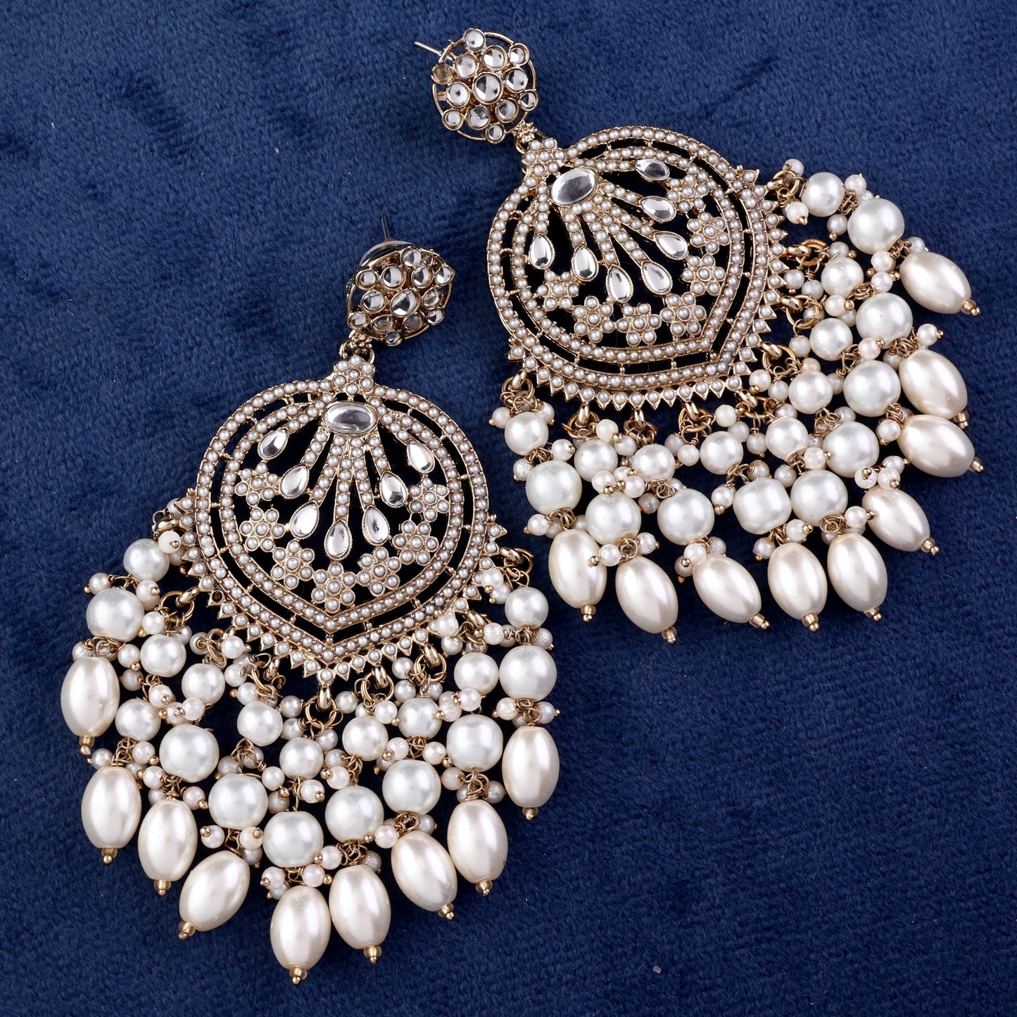 Pearl Ishmeet Designer Jadau Pakistani Chandbali