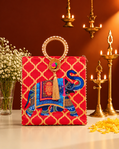 Red Nimisha Hamper Bag