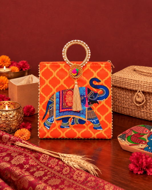 Orange Nimisha Hamper Bag