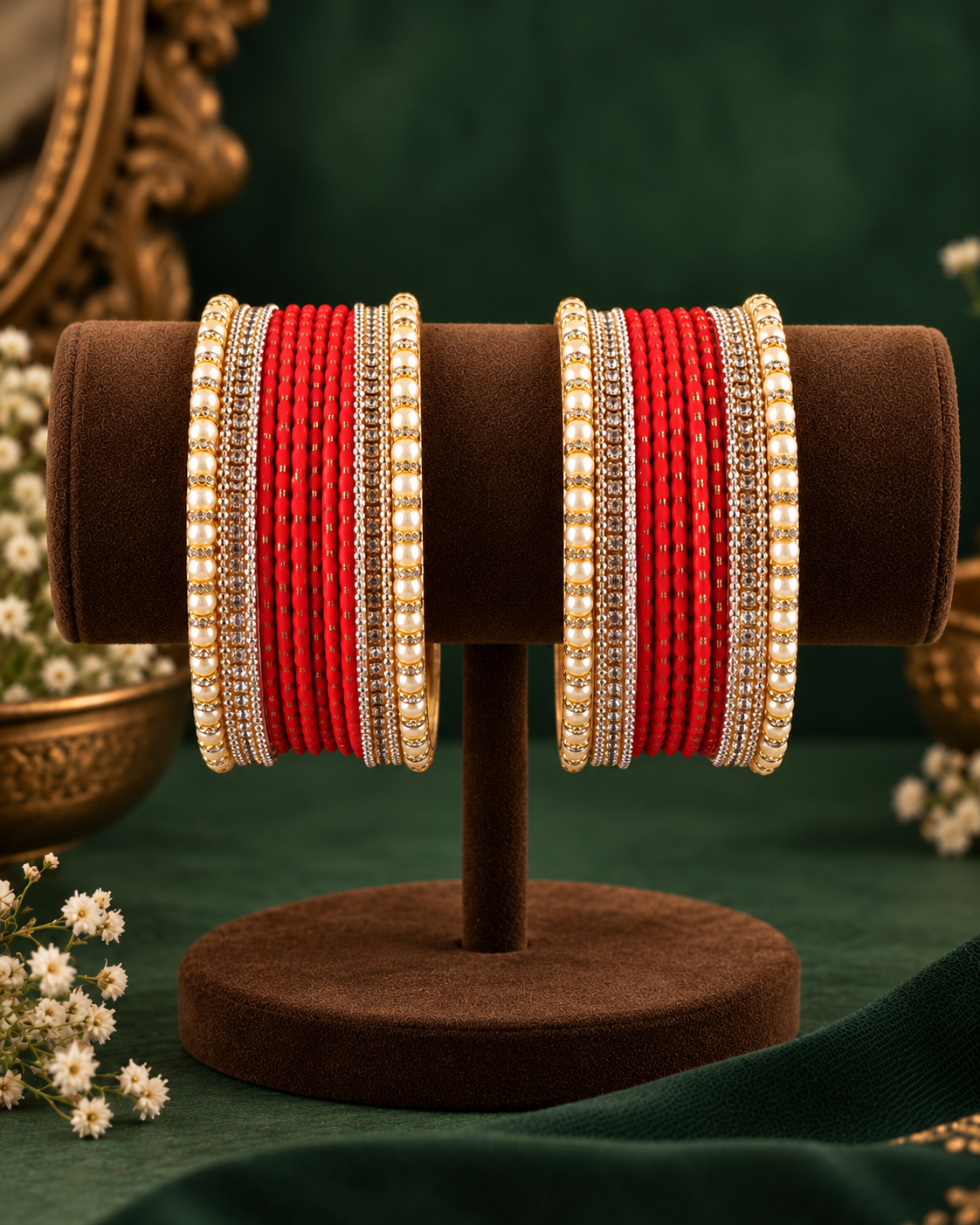 Red Shivanjali Bangle Set